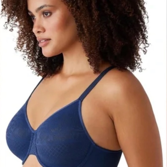 Wacoal Women's Visual Effects Minimizer Bra in Bellwether Blue Size 34DD NWT - Picture 2 of 4